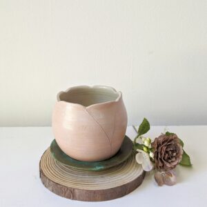 Taza tulipán con plato (set)
