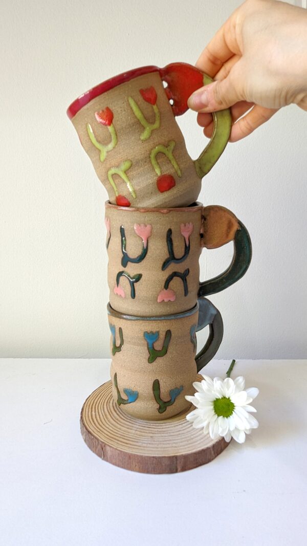 Mugs tulipán de gres