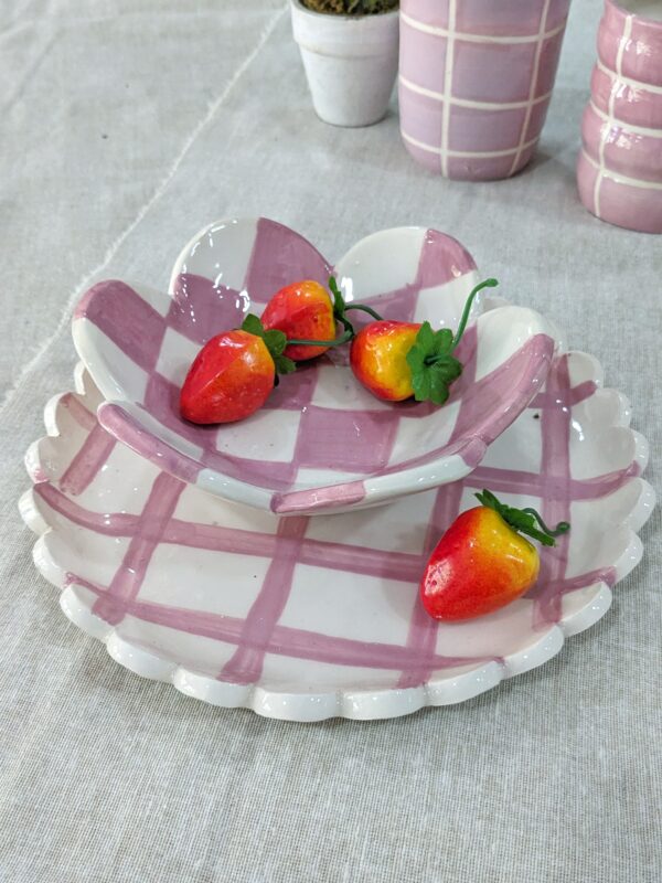 Conjunto vajilla rosa: Plato y cuenco (set) - Imagen 2