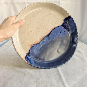 Vajilla azul y rosa - Plato grande