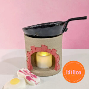 Quemador de cocina con sartén (más paquete de wax melt de Idilica Spain)