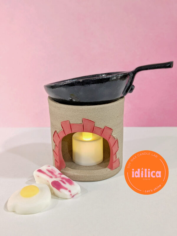 Quemador de cocina con sartén (más paquete de wax melt de Idilica Spain)