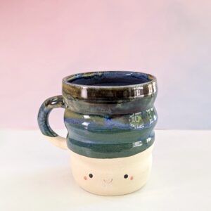 Taza bubble azul oscuro efecto