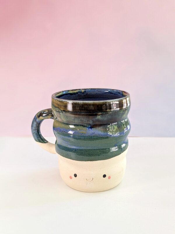 Taza bubble azul oscuro efecto