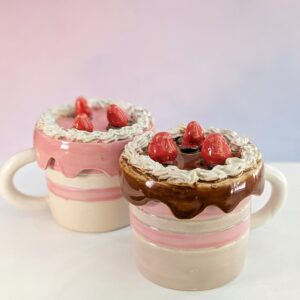 Taza con tapa de tarta