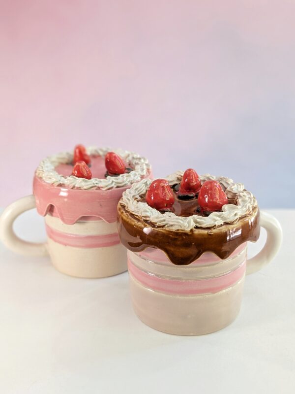 Taza con tapa de tarta