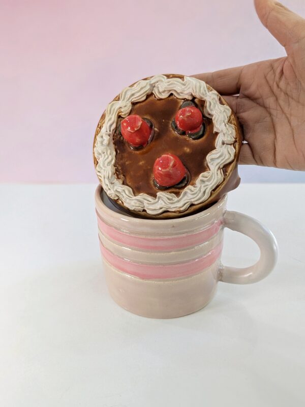Taza con tapa de tarta - Imagen 3