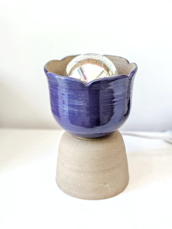 Lámpara tulipán azul (bombilla incluida) - Imagen 2