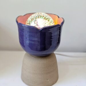 Lámpara tulipán azul (bombilla incluida)