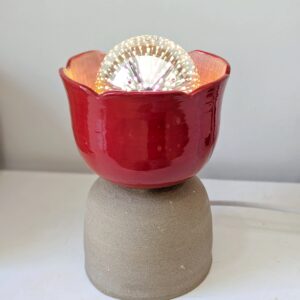 Lámpara tulipán rojo (bombilla incluida)