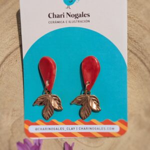 Pendientes GOTA rojo
