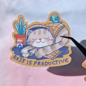 Sticker "rest is productive"