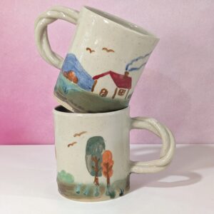 Taza decorada "La vega de Graná"